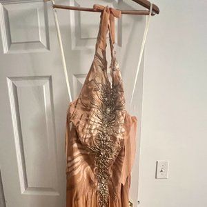 Handpainted Nude Ema Savahl Evening Gown Size M